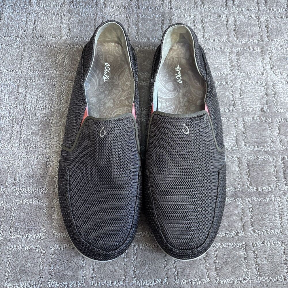 OluKai Waialua Mesh Slip On Shoe Sneaker Women's 9 Gray Comfort Casual Travel